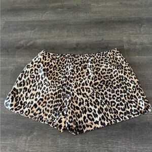 H&M Leopard Print Athletic Shorts - Tan & Black
